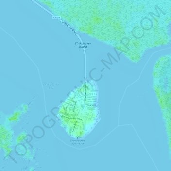 Chokoloskee topographic map, elevation, terrain