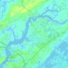 Wando River topographic map, elevation, terrain