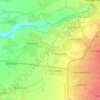 Great Fergana Canal topographic map, elevation, terrain