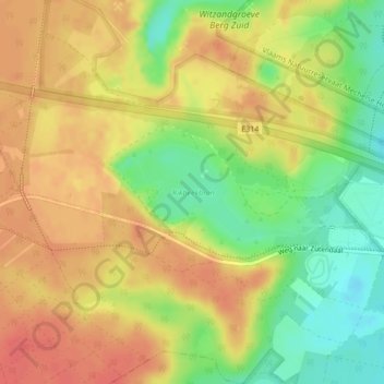 Kikbeekbron topographic map, elevation, terrain