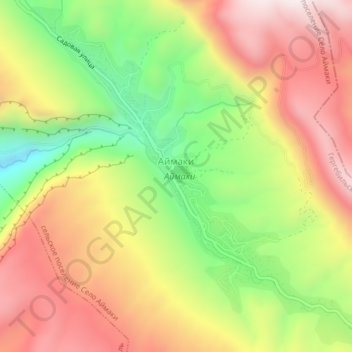 Аймаки topographic map, elevation, terrain