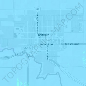 Holtville topographic map, elevation, terrain