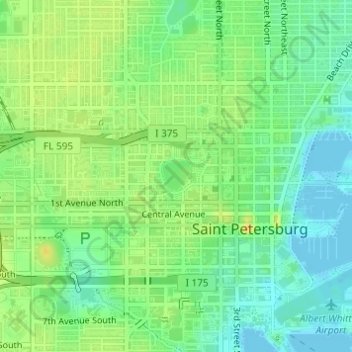 Mirror Lake topographic map, elevation, terrain
