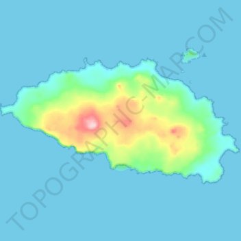 Isla Española topographic map, elevation, terrain
