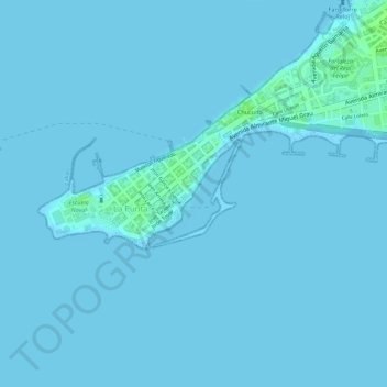 La Punta Callao topographic map, elevation, terrain