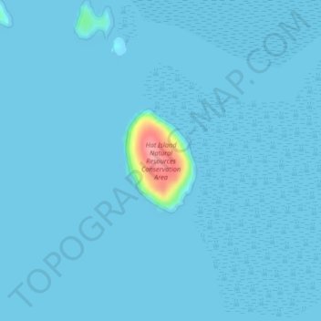 Hat Island topographic map, elevation, terrain
