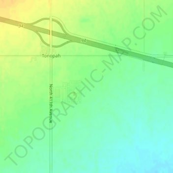 Tonopah topographic map, elevation, terrain