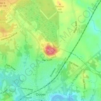 Garrison Hill Park topographic map, elevation, terrain