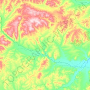 Таштып topographic map, elevation, terrain