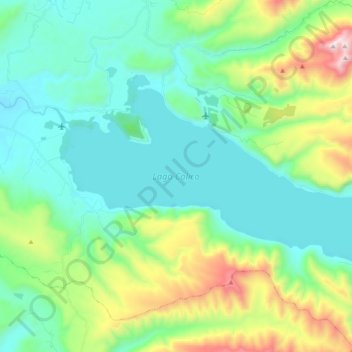 Lago Colico topographic map, elevation, terrain