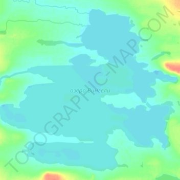 озеро Вингели topographic map, elevation, terrain
