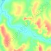 Rio Coxim topographic map, elevation, terrain