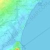 Platja d'en Bossa topographic map, elevation, terrain