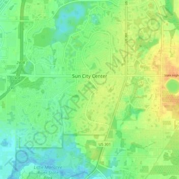 Sun City Center topographic map - Thumbnail