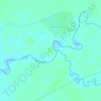 Fort, Great Wall of Gorgan topographic map, elevation, terrain