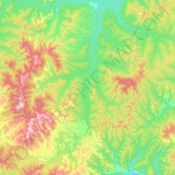 Уини topographic map, elevation, terrain