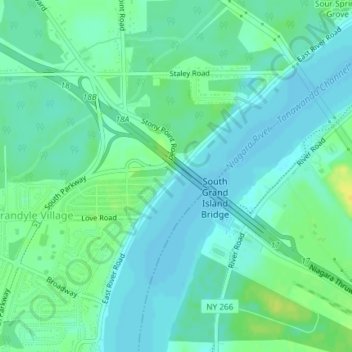 Fisherman's Landing topographic map, elevation, terrain