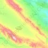 San Andreas Fault topographic map, elevation, terrain