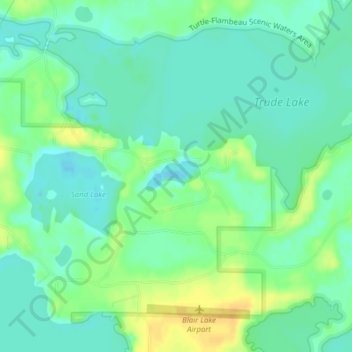 Nokomis Lake topographic map, elevation, terrain