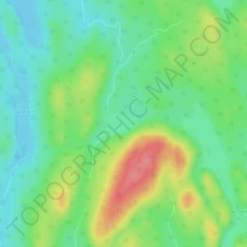 Lac Chanceux topographic map, elevation, terrain