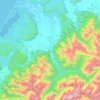 Whataroa River topographic map, elevation, terrain