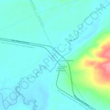 Rio Tucavaca topographic map, elevation, terrain