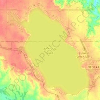 Johnson Lake topographic map, elevation, terrain