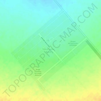 Nova Santa Rosa topographic map, elevation, terrain