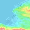 Montego Bay topographic map, elevation, terrain