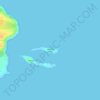 Isla Plaza Norte topographic map, elevation, terrain