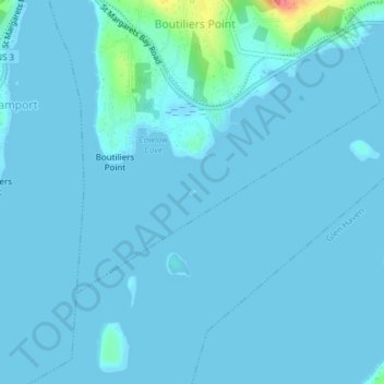 Potato Island topographic map, elevation, terrain