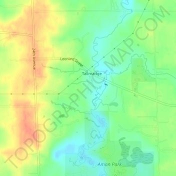 Forest Creek topographic map, elevation, terrain