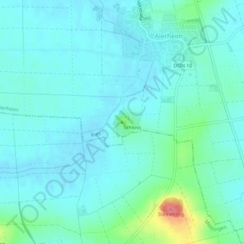 Schloß Alerheim topographic map, elevation, terrain