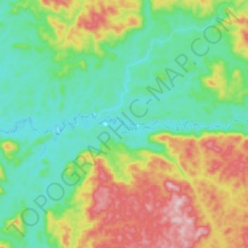 Orinoco topographic map, elevation, terrain