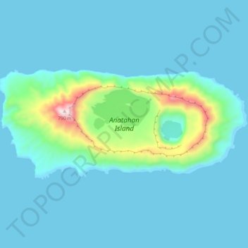 Anatahan Island topographic map, elevation, terrain