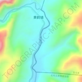 湖北重庆边界 topographic map, elevation, terrain