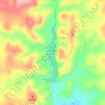 Beetaloo Reservoir topographic map, elevation, terrain