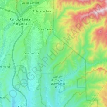 Bell Canyon topographic map, elevation, terrain