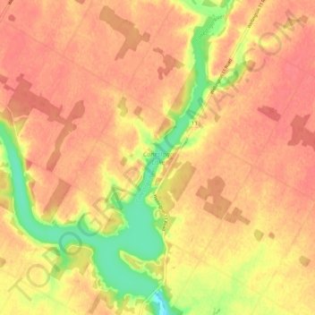 Conestoga Lake topographic map, elevation, terrain
