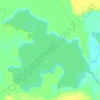 Lago Musha Karusha topographic map, elevation, terrain