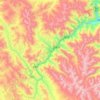 詹曲 topographic map, elevation, terrain