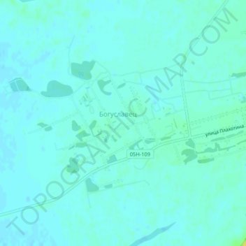 Богуславец topographic map, elevation, terrain