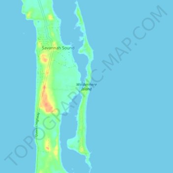 Windermere Island topographic map, elevation, terrain