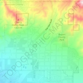 Cherry Valley topographic map, elevation, terrain