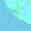 Washaway Beach topographic map, elevation, terrain