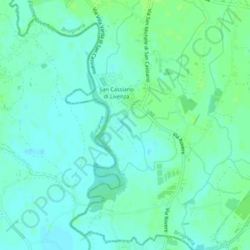 Fiume Livenza topographic map, elevation, terrain
