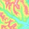 Río Azul topographic map, elevation, terrain
