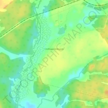 Слобода-Селецкая topographic map, elevation, terrain