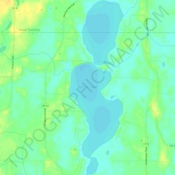 Goose Lake topographic map, elevation, terrain