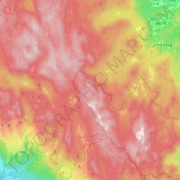 Nacionalni Park Risnjak Topographic Map, Elevation, Terrain